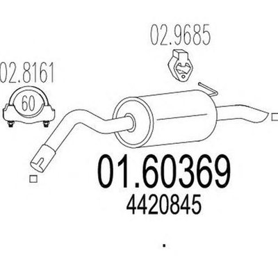 Toba esapament finala FORD TRANSIT CONNECT P65 P70