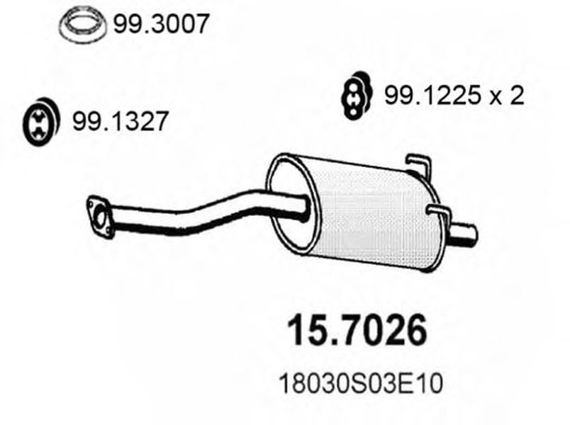 Toba esapament finala HONDA CIVIC VI Hatchback EJ 