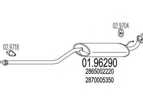 Toba esapament finala HYUNDAI ATOS MX MTS 1.9629