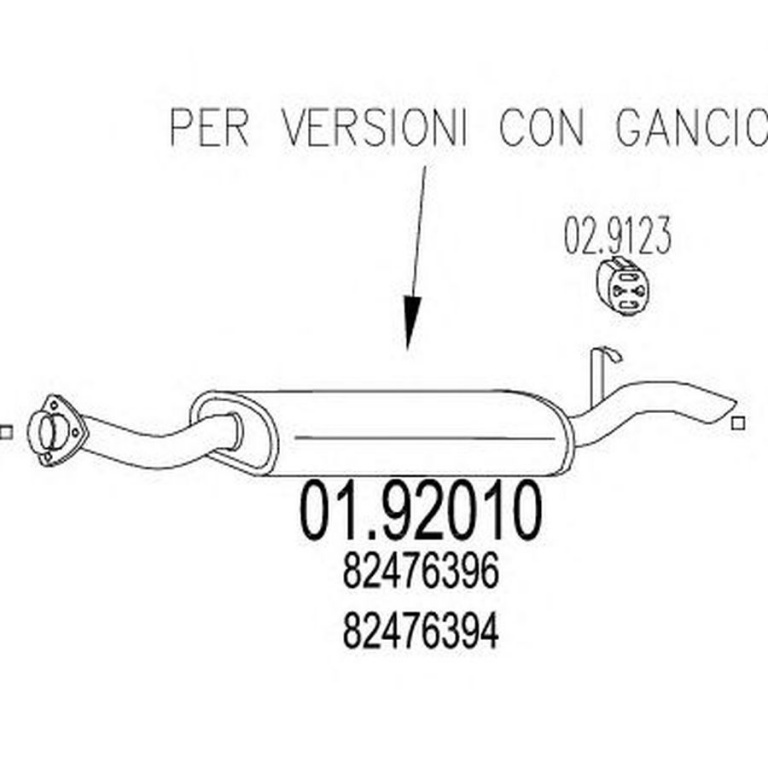 Toba esapament finala LANCIA DEDRA 835 MTS 1.9201