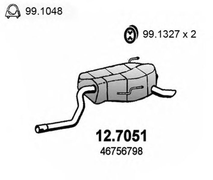 Toba esapament finala LANCIA MUSA 350 ASSO 127051