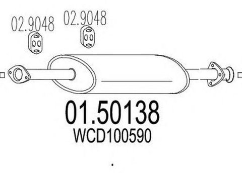 Toba esapament finala LAND ROVER DISCOVERY II LJ LT MTS 1.50138