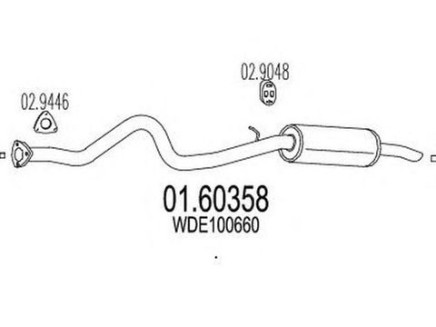 Toba esapament finala LAND ROVER DISCOVERY II LJ LT MTS 1.60358