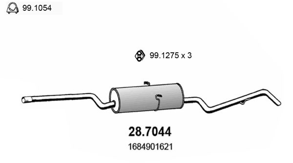 Toba esapament finala # Mercedes-benz A-class 1998 1999 2000 2001 # 28 7044 # ASSO