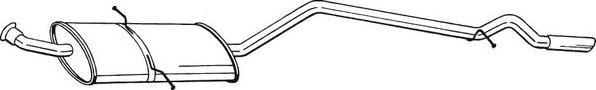 Toba esapament finala MERCEDES-BENZ A-CLASS W169 BOSAL 291-429