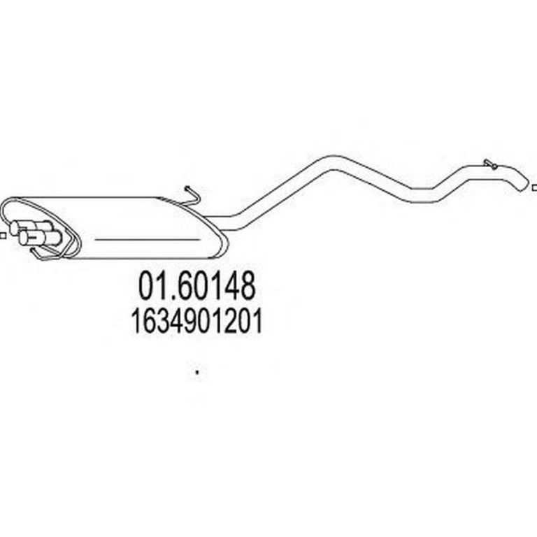 Toba esapament finala MERCEDES-BENZ M-CLASS W163 MTS 1.60148