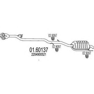 Toba esapament finala MERCEDES-BENZ S-CLASS W220 M