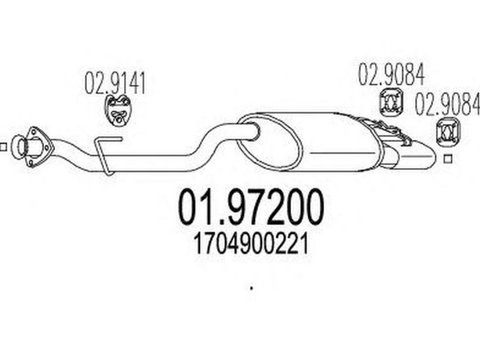 Toba esapament finala MERCEDES-BENZ SLK R170 MTS 1.972