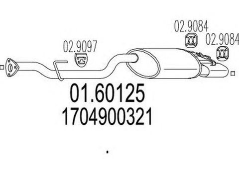 Toba esapament finala MERCEDES-BENZ SLK R170 MTS 1.60125