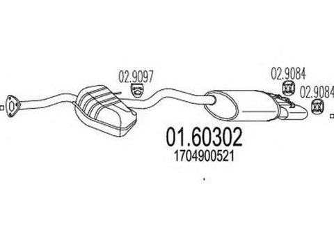 Toba esapament finala MERCEDES-BENZ SLK R170 MTS 1.60302