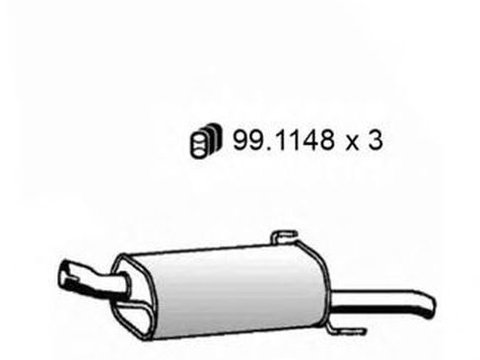 Toba esapament finala OPEL ASTRA G limuzina F69 ASSO 347045