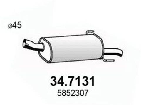 Toba esapament finala OPEL ASTRA H combi L35 ASSO 347131