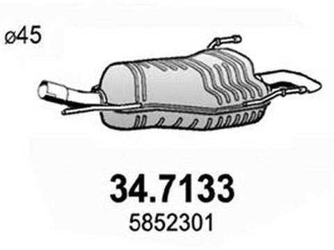 Toba esapament finala OPEL ASTRA H GTC L08 ASSO 347133