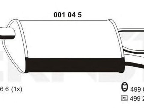 Toba esapament finala OPEL COMBO 71 ERNST 001045