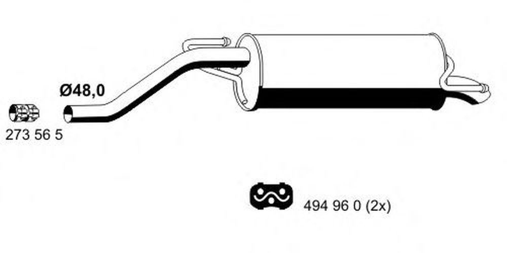 Toba esapament finala OPEL CORSA D Van ERNST 01310