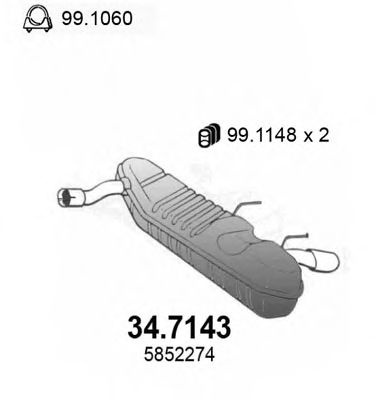 Toba esapament finala OPEL SIGNUM (2003 - 2016) AS