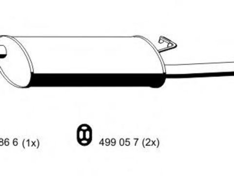 Toba esapament finala OPEL VECTRA A (86_, 87_) - ERNST 033107