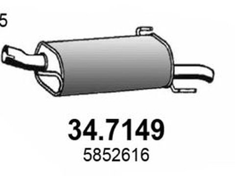 Toba esapament finala OPEL ZAFIRA B A05 ASSO 347149