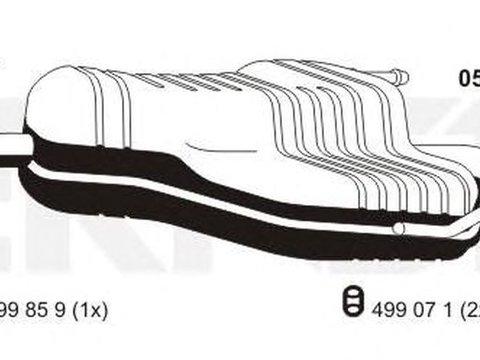 Toba esapament finala OPEL ZAFIRA B A05 ERNST 056007