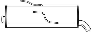 Toba esapament finala QWP WEX251 pentru PEUGEOT 206 hatchback (2A/C)