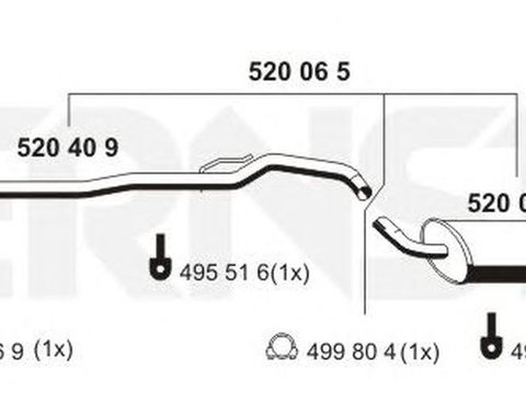 Toba esapament finala RENAULT TWINGO I C06 ERNST 520065