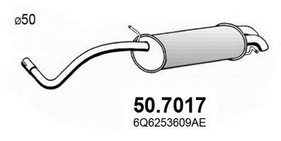 Toba esapament finala SEAT IBIZA IV (6L1) (2002 - 2009) ASSO 50.7017 piesa NOUA
