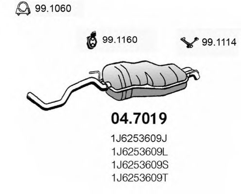 Toba esapament finala SEAT LEON (1M1) (1999 - 2006