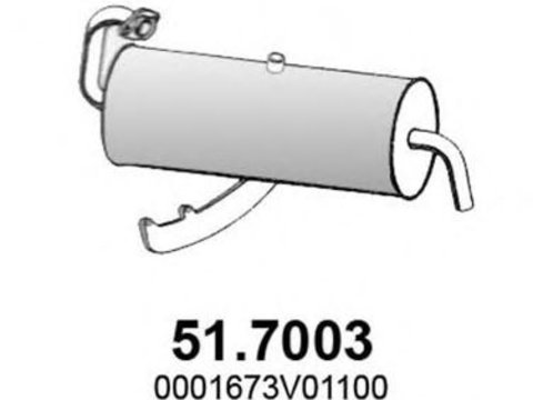 Toba esapament finala SMART FORTWO Cabrio (450) (2004 - 2007) ASSO 51.7003 piesa NOUA