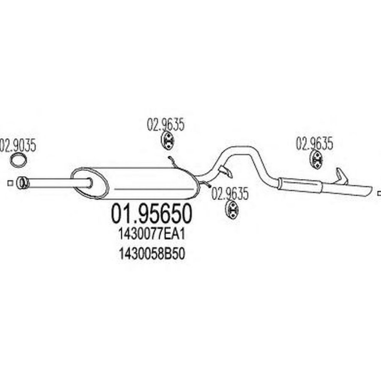 Toba esapament finala SUZUKI VITARA Cabrio ET TA MTS 1.9565