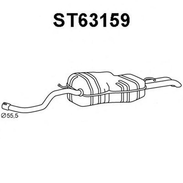 Toba esapament finala VW BORA combi 1J6 VENEPORTE ST63159