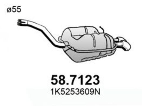 Toba esapament finala VW GOLF 5 Variant (1K5) (2007 - 2009) ASSO 58.7123