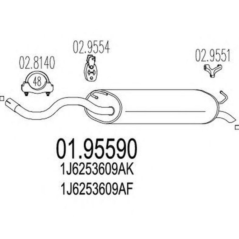 Toba esapament finala VW GOLF IV 1J1 MTS 1.9559