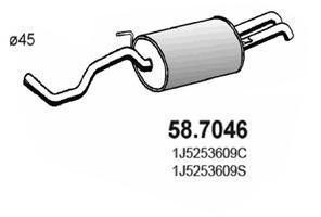 Toba esapament finala # Vw Jetta 1998 1999 2000 2001 2002 2003 2004 2005 # 58 7046 # ASSO