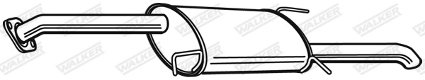 Toba esapament finala Walker CHEVROLET OPTRA limuzina (1J_, J200) 2003-2008 - 22817