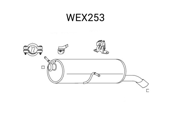 Toba esapament finala WEX253 QWP pentru Peugeot 40