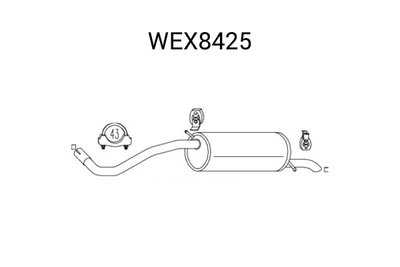 Toba esapament finala WEX8425 QWP pentru Seat Cord
