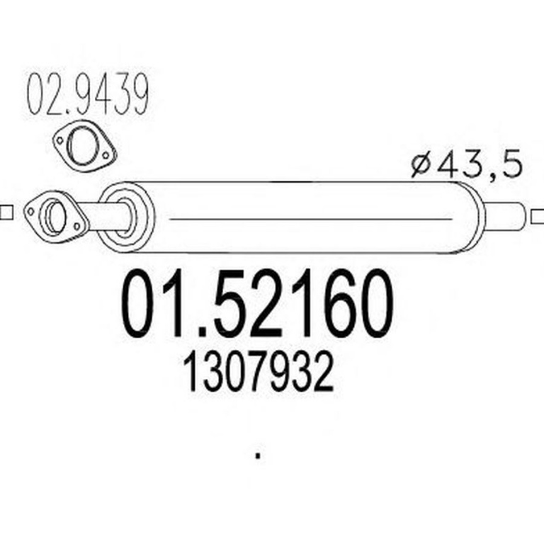 Toba esapament FORD C-MAX DM2 MTS 1.5216