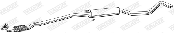 Toba esapament intermediara 22370 WALKER pentru Opel Corsa Opel Vita Opel Tigra