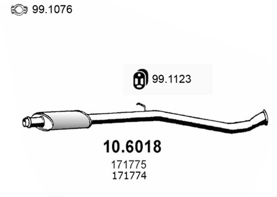 Toba Esapament Intermediara Asso Citroën 10.6018