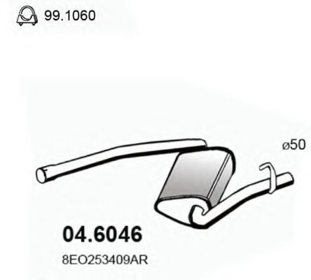 Toba esapament intermediara AUDI A4 Avant (8E5, B6