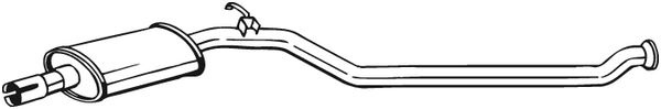 Toba esapament intermediara BOSAL 284-619 model PEUGEOT 206 hatchback (2A/C) RFR (EW10J4) 1997cc 135cp 99kW 1999 2000 2001 2002 2003 2004 2005 2006 2007