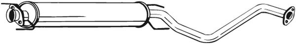 Toba esapament intermediara BOSAL 285-409 la OPEL VECTRA B hatchback (J96) C 20 SEL 1998cc 116cp 85kW 1995 1996 1997 1998 1999 2000 2001 2002 2003