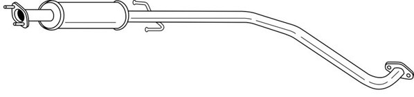 Toba esapament intermediara CHEVROLET AVEO Hatchback (T250, T255) (2007 - 2016) QWP WEX8480 piesa NOUA