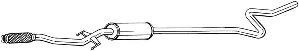 TOBA ESAPAMENT INTERMEDIARA ~ CITROEN C3 III (SX) 1.2 VTi 68 1.2 VTi 82 1.2 VTi 82 LPG 68cp 82cp 2016 ~ BOS292-067 ~ BOSAL