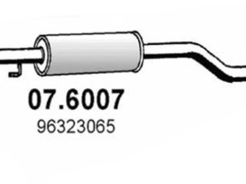 Toba esapament intermediara DAEWOO MATIZ (KLYA) (1998 - 2016) ASSO 07.6007 piesa NOUA