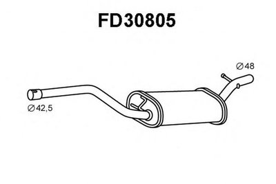 Toba esapament intermediara FORD FOCUS II Cabriole