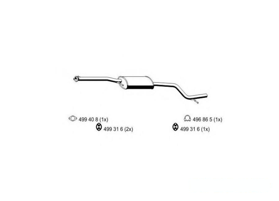 Toba esapament intermediara Ford Mondeo Mk II limuzina (BFP) 1996-2000, Ford Mondeo Mk II combi (BNP) 1996-2000, Ford Mondeo Mk II (BAP) 1996-2000