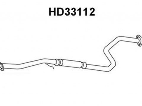 Toba esapament intermediara HONDA CIVIC VI Fastback MA MB VENEPORTE HD33112