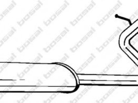 Toba esapament intermediara HYUNDAI EXCEL II (LC) (1999 - 2005) BOSAL 282-055