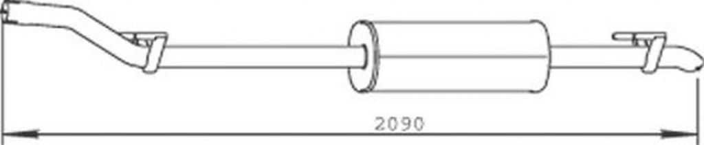 Toba esapament intermediara MERCEDES-BENZ SPRINTER 4-t platou sasiu 904 DINEX 56322